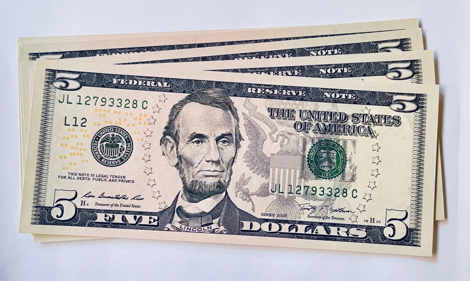 US 2009 $5 Five Dollar San Francisco Fr# 1994-L Federal Reserve Note Gem UNC - Image 1 of 1