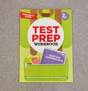 New Second Grade TEST PREP WORKBOOK MATH/LANGUAGE ARTS Standards Based - Picture 1 of 2