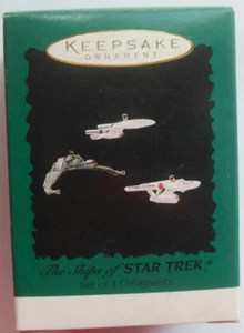 Hallmark Ornament 1995 Schiffe von Star Trek - 3er Set - QXI4109 - Bild 1 von 3