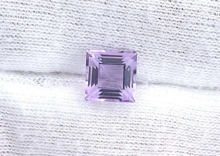 8mm Square Natural Brazilian Rose De France Amethyst Gem Stone Gemstone EBS1818 - Image 1 of 1