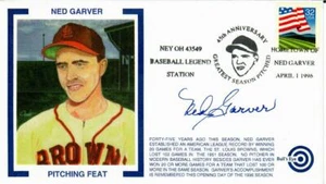 “St. Louis Browns" Ned Garver Hand Signed FDC Dated 1996 COA - Picture 1 of 2
