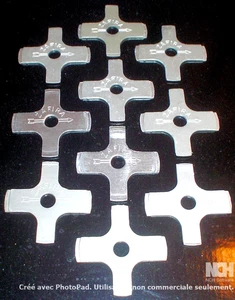 ONE LOT OF 10 ZAFIRA ADAPTERS FOR 45 R.P.M. RECORDS - Bild 1 von 7