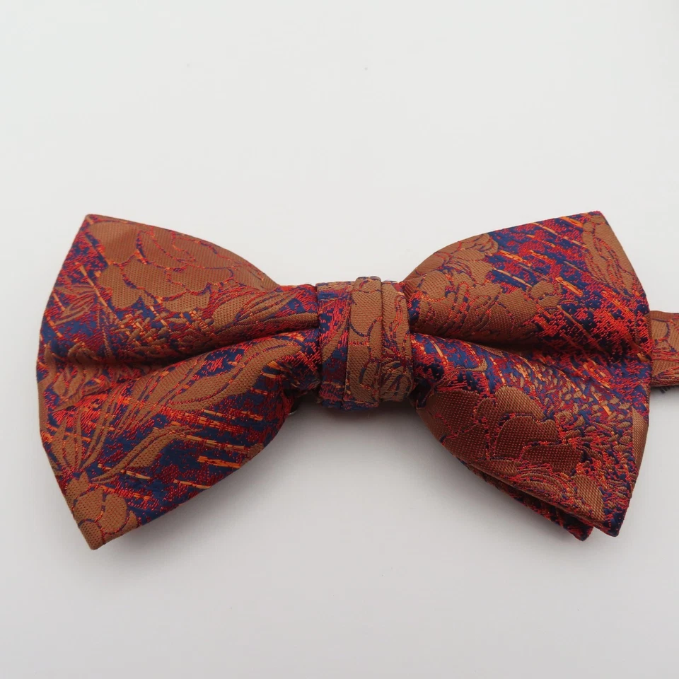 Pajarita Stacy Adams roja azul formal 2,75" de ancho poliéster preatado Foto 1 de 4