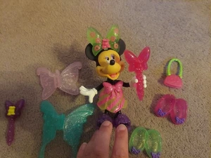 Disney Minnie Mouse Bowtique Dress Up Snap on Clothes Accessories 5" Shoes Wing - Picture 1 of 6