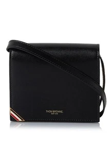 Nuevo con etiquetas Mini Bolso Bandolera Cartera con Correa de Cuero Liso Thom Browne con Rayas Esmaltadas - Imagen 1 de 10