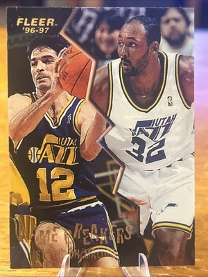 Fleer 1996-97 - Game Breakers Karl Malone, John Stockton #15 Foto 1 de 2