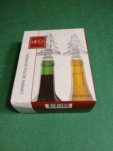 Mikasa Crystal Bottle Stoppers - Pair of Christmas Trees - Original Box - Picture 1 of 6