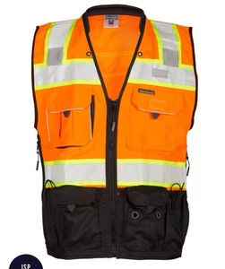 Chaleco de seguridad Kishigo para hombre Surveyor S5003 clase 2 naranja talla grande - Imagen 1 de 4