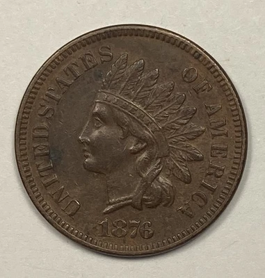 1876 Indian Cent .01. Extremely Sharp. Nice. - Image 1 of 3