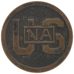 WWI USNA National Army Block Letters Enlisted Collar Disc - Picture 1 of 3