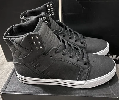 Supra Mujer Skytop Negro-Blanco-Blanco-Sw188-Talla 10- Foto 1 de 4