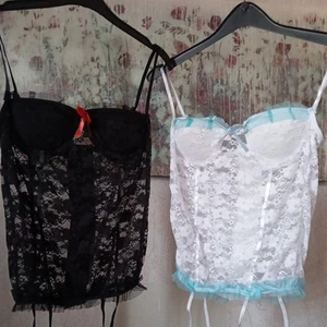Lingerie Lace Bodysuit Corset Bundle Black&White Size S - Picture 1 of 13