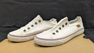 Blowfish Malibu Play weiße Canvas-Slipper im Used-Look US-Damengröße 7 - Bild 1 von 10
