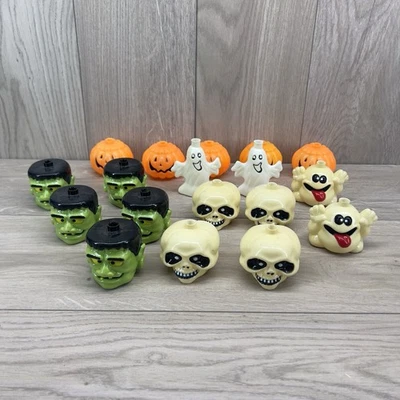 De Colección Frankenstein, Calavera, Fantasma Halloween Molde Soplado Cubiertas de Cabeza para Luces x18 Foto 1 de 4