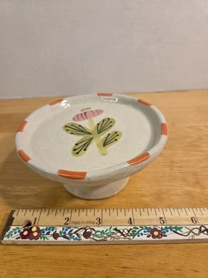 Mini suporte para bolo cerâmica com design de flor caprichoso 2,5" x 6" - Imagem 1 de 4