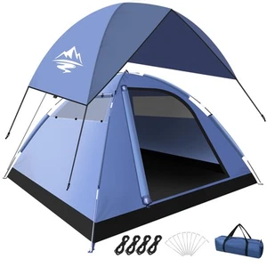 Tiendas de campaña para acampar, tienda de campaña para 3-4 personas, tienda impermeable y cortavientos, fácil... - Imagen 1 de 8