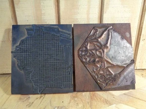 Iowa Territorial & Military Roads - Historic Iowa Printing Press Block - Picture 1 of 6