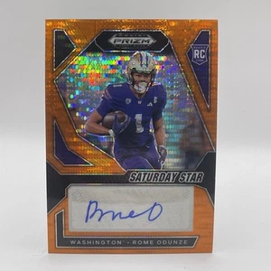 2024 Prizm Draft Rome Odunze Orange Pulsar Prizm Saturday Star Autograph /49 - Picture 1 of 6