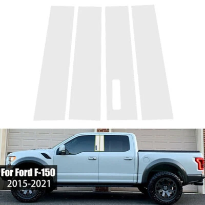 4 piezas postes de pilar cromados puerta ventana moldura aptos para Ford F-150 2015-2021 Foto 1 de 4