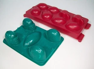 Green Football & Helmet Jell-O Mold and Red Ice Cube Tray - Picture 1 of 15