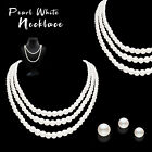 120cm Long Pearl Necklace Bead Rope Chain Vintage Wedding Bridal Costume Gift