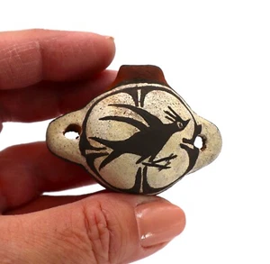 Mini Zia Pueblo Kantine Keramik selten Seferina Glocke Vogel 2,25" breit - Bild 1 von 8