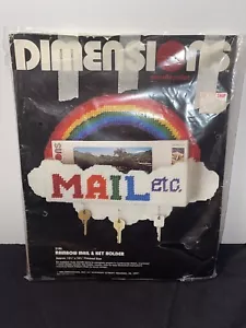 Plastic Canvas Kit Needlepoint Dimensions ๐ Rainbow Mail Key Hooks 80s Craft - Picture 1 of 6
