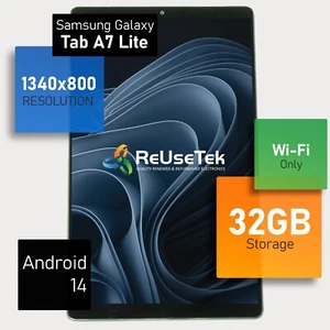 Samsung Galaxy Tab A7 Lite | 8.7" TFT LCD 💎| 32GB | Wi-Fi Only | Good | Gray 📲 - Picture 1 of 15