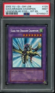 Gaia The Dragon Champion LOB-125 1st Edition - Yugioh Legend Blue Eyes - PSA 9 - Bild 1 von 2