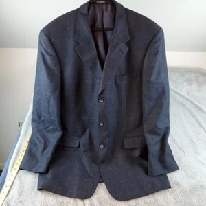 Jones New York Sport Mantel Herren Gr. 44 L blau Fensterscheibe Lammwolle Jacke Blazer - Bild 1 von 10
