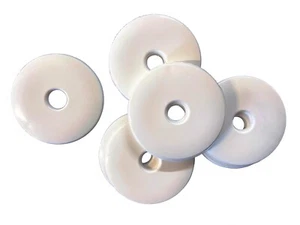 Pack of 100, 55mm Dia Survey Road Markers High Impact Plastic Disc WHITE. S7661 - Picture 1 of 1