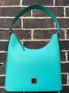 NWT $298 Dooney & Bourke Leather Hobo Shoulder Bag Mint Green BSAFF2326 MIMI - Picture 1 of 6