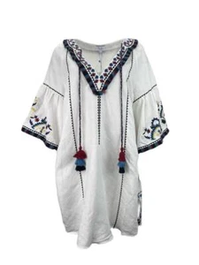 PARKER Beach Women's White Embroidered Cover Up Dress Size M/L NWT - Picture 1 of 3