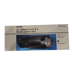 Sears 60-300mm f/4.0-5.6 Macro Zoom Lens For Minolta Mount 373685 Vintage Camera - Picture 1 of 10