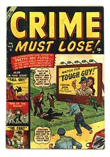 CRIME MUST LOSE! #5 2.5 GOLDEN AGE ATLAS OW PGS 1950