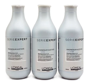 L'oreal Serie Expert Magnesium Silver Shampoo 10.1 oz - Pack of 3 - Picture 1 of 4