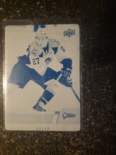 2017-18 Upper Deck CHL Ivan Lodnia 1/1 CYAN PLATE Erie Otters!!