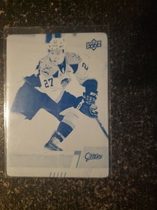 2017-18 Upper Deck CHL Ivan Lodnia 1/1 CYAN PLATE Erie Otters!!
