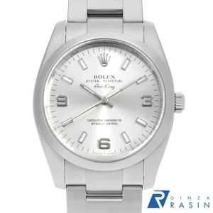 Rolex Air King 114200 Silver 369 White Bar SS Automatic Winding Men's Watch - Picture 1 of 8
