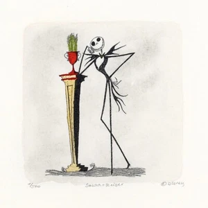 Jack Skellington Nightmare Before Christmas Sowa Reiser /500 Hand Painted Etch 3 - Picture 1 of 4