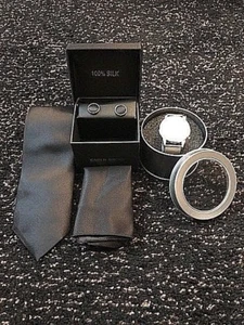 Juego de regalo de corbata y reloj de lujo para hombre - NEGRO - Imagen 1 de 8