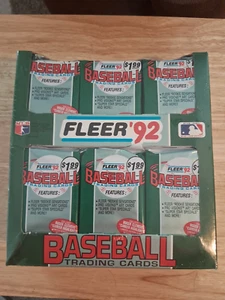 1992 Fleer Baseball 24ct Jumbo Pack Retail Box Frank Thomas Rookie Sensations - Picture 1 of 3