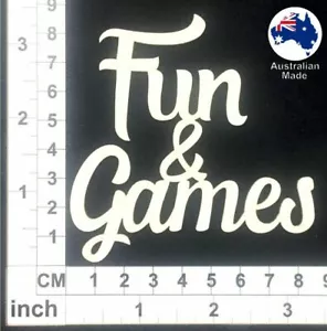 Chipboard Words for Scrapbooking, Cardmaking - Fun & Games CT061 - Picture 1 of 7