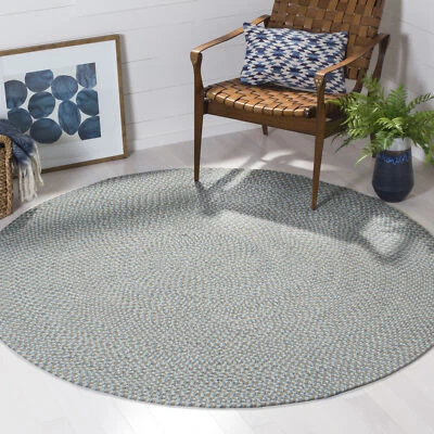 Safavieh Reversible Braided GREY / MULTI Area Rug 6' x 6' Round - Image 1 of 3