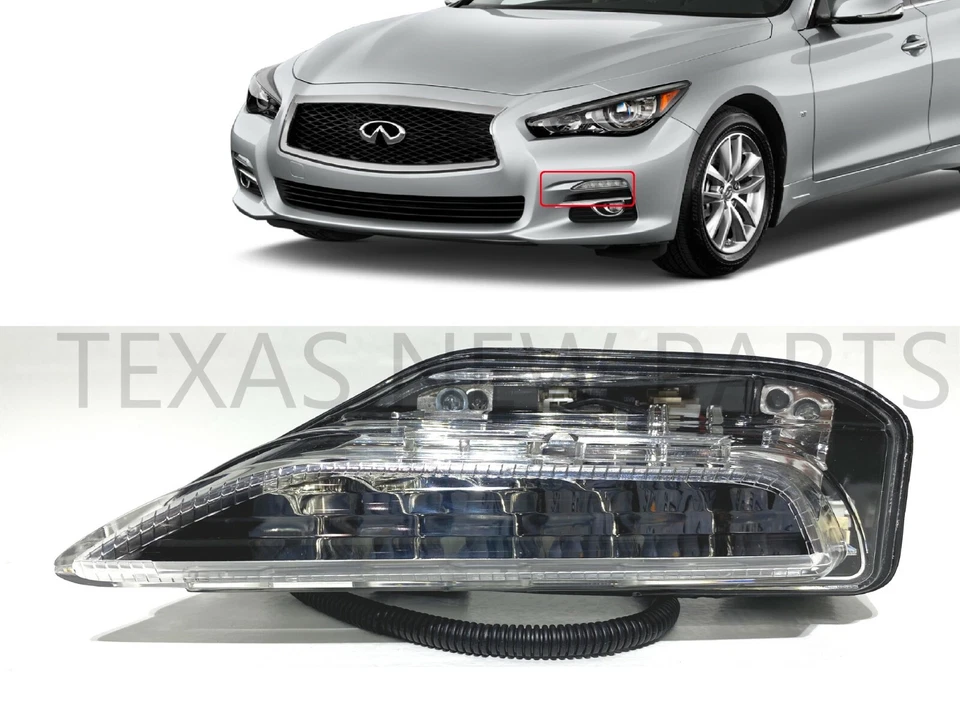 Fits 2014-2024 Infiniti Q50 Front Bumper Left Side Turn Signal Light Lamp Foto 1 de 4