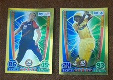 Topps Cricket attax 2012 Badrinath and Morne Morkel MOTM Gold Card
