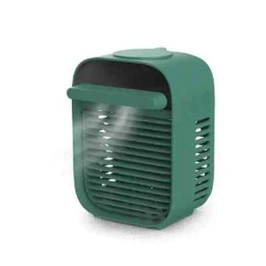 Strong Cooling 8 in. 3 Fan Speeds Personal Misting Fan in Green Brushless M - Picture 1 of 7