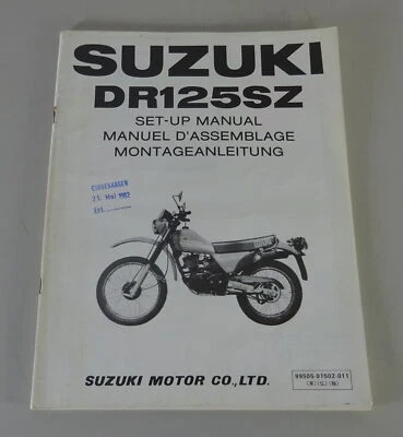 Manual De Montaje / Set Up Suzuki DR 125 SZ Stand 04/1982 - Imagen 1 de 2