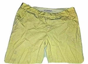 Women's Aeropostale Khaki Soft Pants Size 7/8 x 29"  Stretch Solid Yellow Boot - Picture 1 of 5