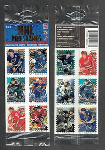 1996 NHL Pro Stamps, Panel #12, Gretzky, Yzerman, Sundin, Hull, Lindros... - Bild 1 von 2